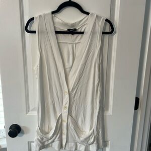 Express White Cardigan size M